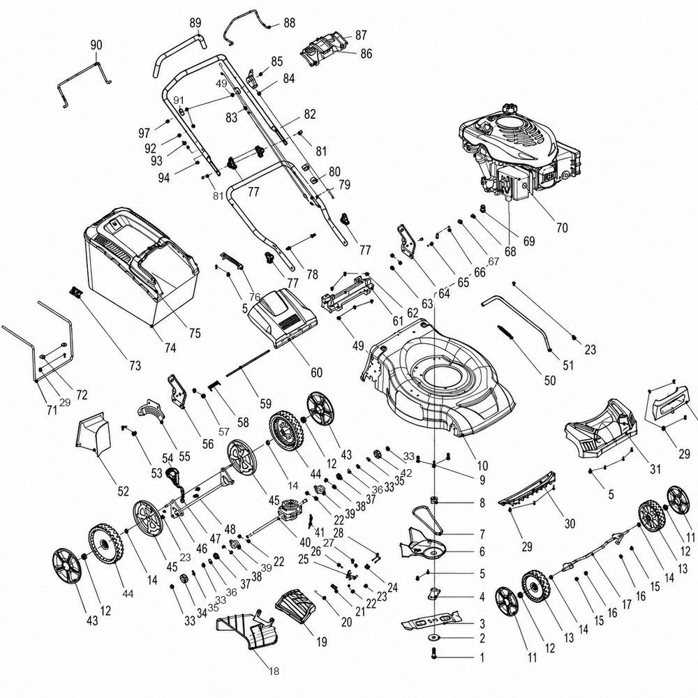 Ανταλλακτικο μηχανης γκαζον Cresman 220rs 270960089-0001 μπουζί