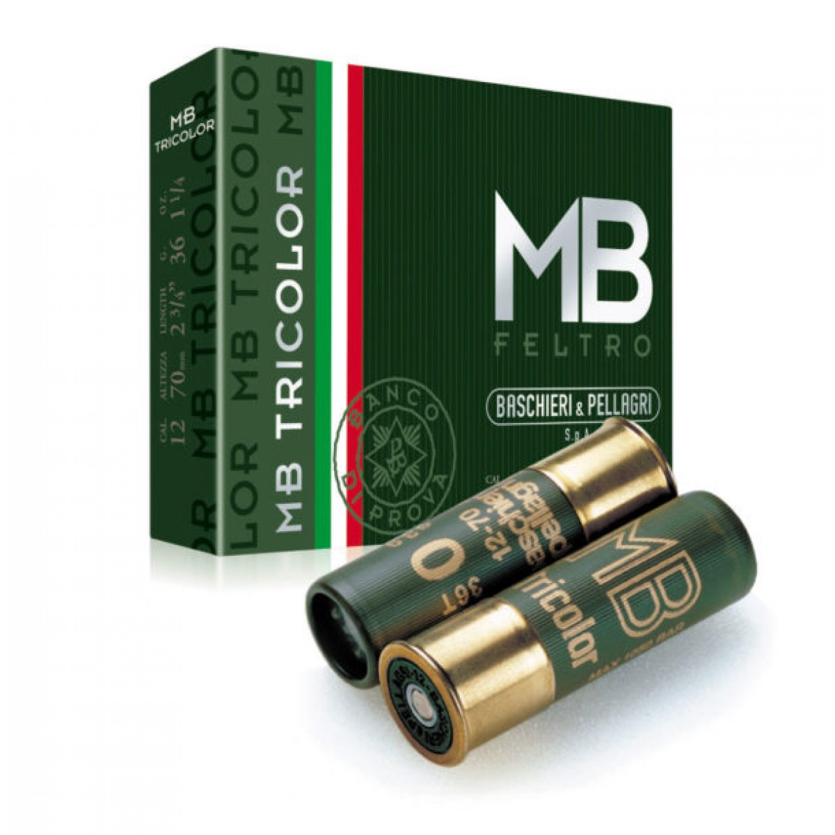 Baschieri & Pellagri MB Tricolor Φυσίγγια cal12 70mm 36gr 10τμχ