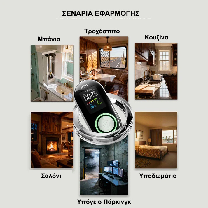 MOES Αυτόνομος Ανιχνευτής Μονοξειδίου Άνθρακα Plug-In 3-σε-1 (LED, Θερμοκρασία/Υγρασία, Backup Μπαταρία) - Image 2