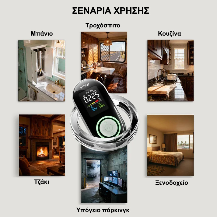 MOES Αυτόνομος Ανιχνευτής Μονοξειδίου & Φυσικού Αερίου Plug-In 4-σε-1 με LCD - Image 3