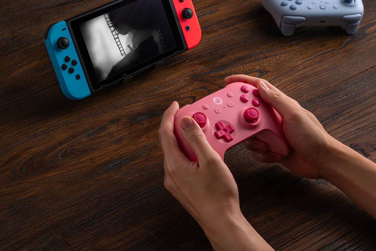 8BitDo Ultimate 2C Bluetooth Controller για Switch (Hall Effect Μοχλοί/Δόνηση Rumble/Turbo) Pink - Image 6