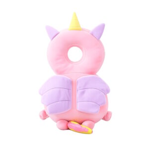 Giggles and Co. Προστατευτικό Μαξιλάρι Κεφαλιού Μωρού "Pink Unicorn" Velvet (5 έως 48 μηνών)
