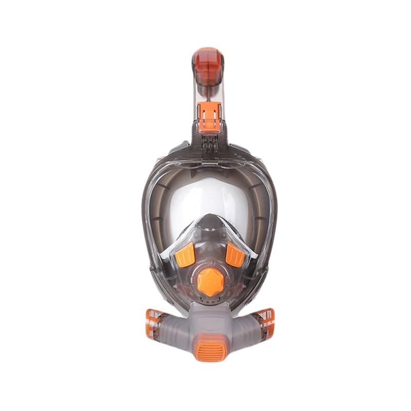 Thenice Μάσκα Θαλάσσης Full Face με Αναπνευστήρα Dry Snorkel (Anti-Fog/Ρυθμιζόμενος Ιμάντας) - L/XL Orange