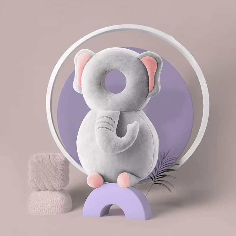 Giggles and Co. Προστατευτικό Μαξιλάρι Κεφαλιού Μωρού "Gray Elephant" Velvet (5 έως 48 μηνών) - Image 2