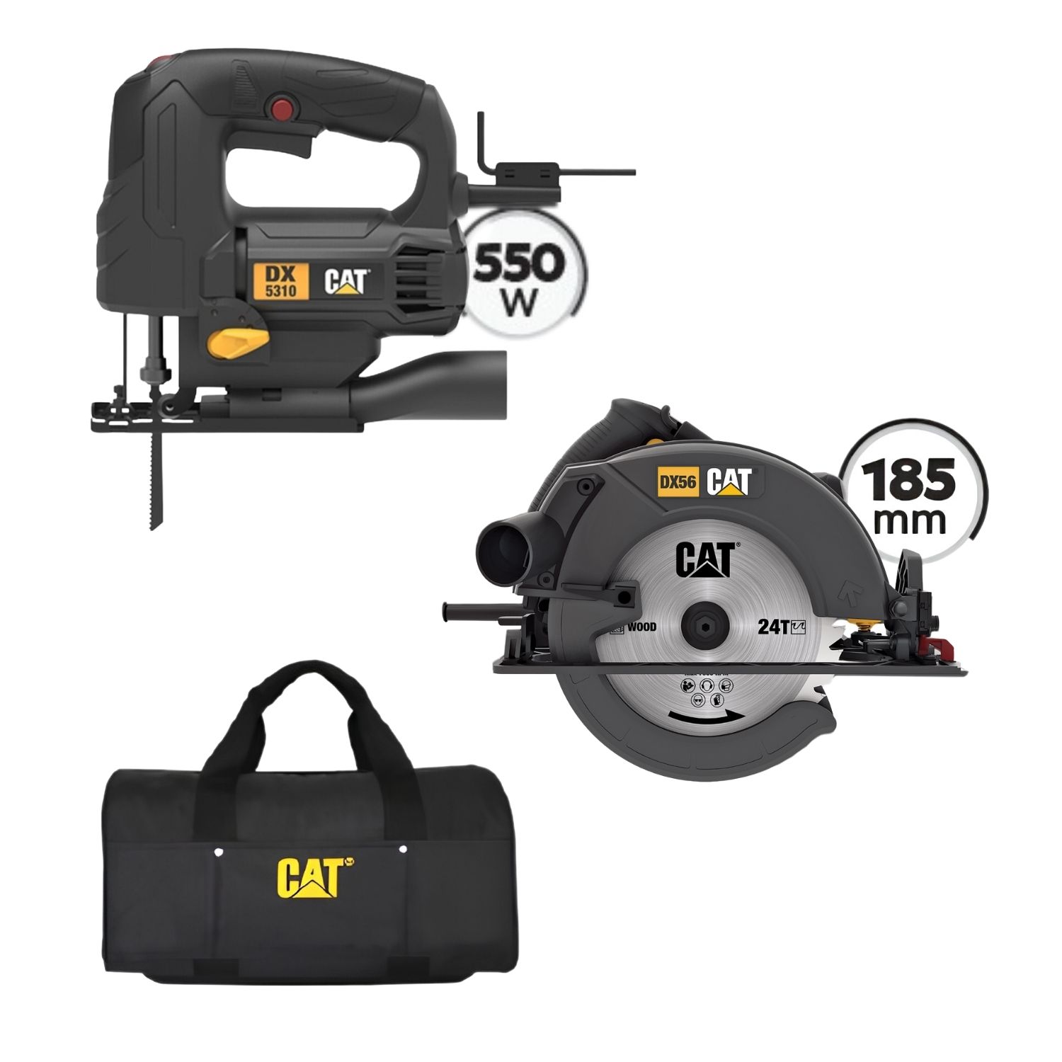 CAT Combo-59 Δισκοπρίονο DX56, Σέγα DX5310, Τσάντα